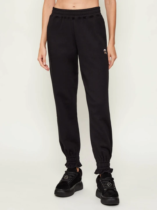 Zdjęcie produktu Karl Lagerfeld Spodnie dresowe ikon patch | Relaxed fit czarny