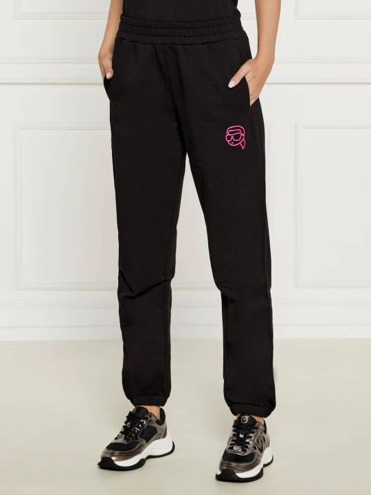 Zdjęcie produktu Karl Lagerfeld Spodnie dresowe ikonik 2.0 jelly | Regular Fit czarny
