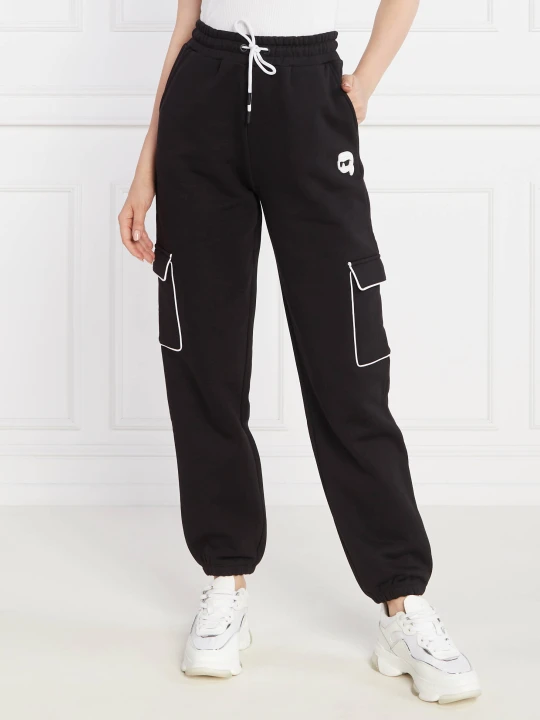 Zdjęcie produktu Karl Lagerfeld Spodnie dresowe ikonik 2.0 | Loose fit czarny