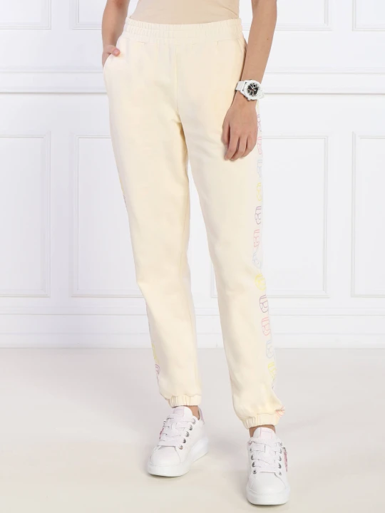 Zdjęcie produktu Karl Lagerfeld Spodnie dresowe ikonik 2.0 outline | Regular Fit kremowy
