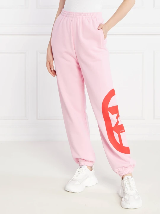 Zdjęcie produktu Karl Lagerfeld Spodnie dresowe kl logo | Regular Fit różowy