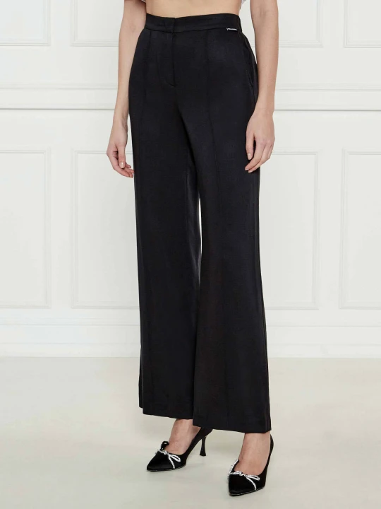 Zdjęcie produktu Karl Lagerfeld Spodnie EVERYDAY | flare fit czarny