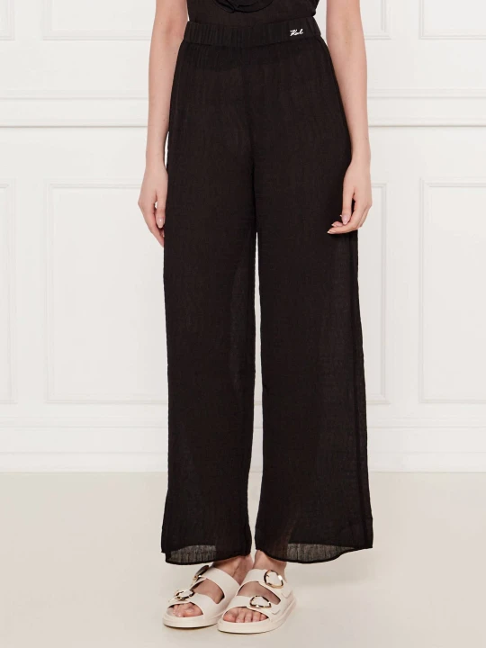 Zdjęcie produktu Karl Lagerfeld Spodnie | flare fit czarny
