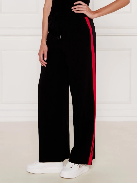 Zdjęcie produktu Karl Lagerfeld Spodnie | flare fit czarny