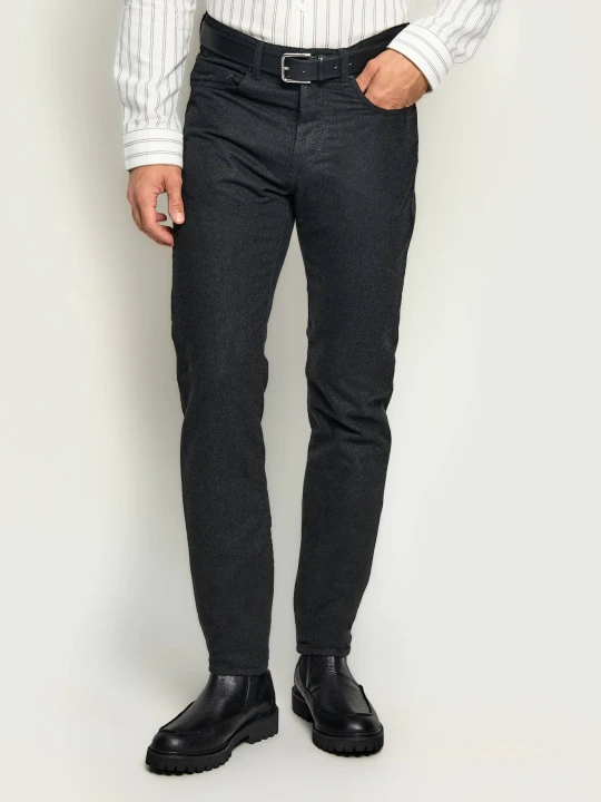 Zdjęcie produktu Karl Lagerfeld Spodnie Jim | z dodatkiem wełny | Tapered fit | mid waist grafitowy