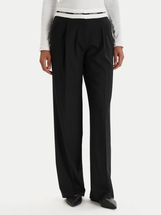 Zdjęcie produktu KARL LAGERFELD Spodnie materiałowe B1W10002 Czarny Regular Fit