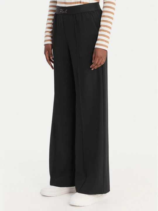 Zdjęcie produktu KARL LAGERFELD Spodnie materiałowe B1W10014 Czarny Relaxed Fit