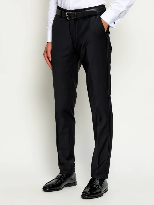 Zdjęcie produktu Karl Lagerfeld Spodnie | Slim Fit | z dodatkiem wełny czarny