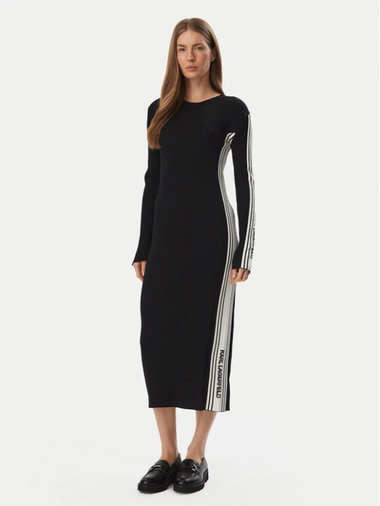 Zdjęcie produktu KARL LAGERFELD Sukienka codzienna B4W13053 Czarny Slim Fit
