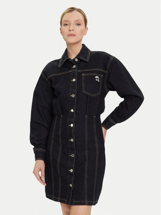 Zdjęcie produktu KARL LAGERFELD Sukienka jeansowa A4W13019 Granatowy Relaxed Fit
