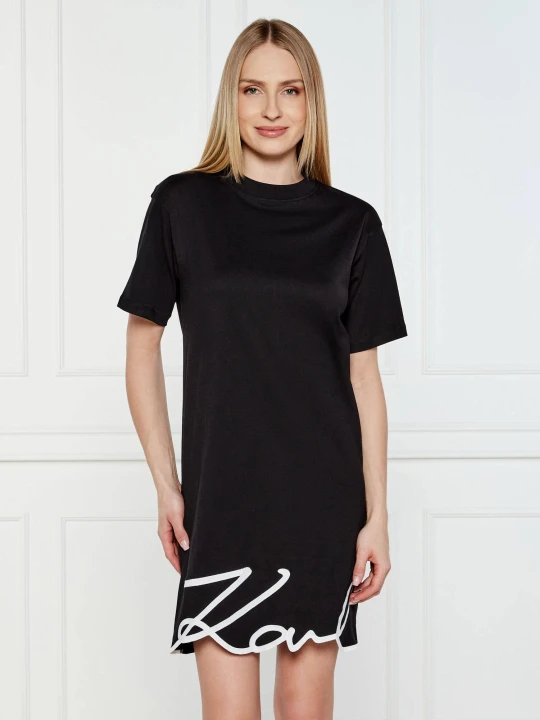 Zdjęcie produktu Karl Lagerfeld Sukienka KARL SIGNATURE HEM czarny