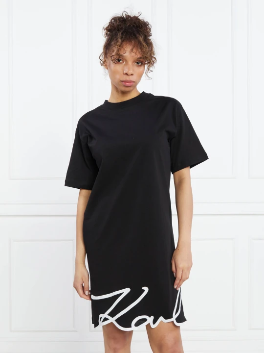 Zdjęcie produktu Karl Lagerfeld Sukienka karl signature hem dress czarny
