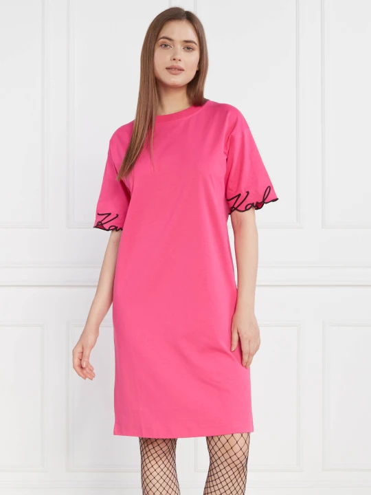 Zdjęcie produktu Karl Lagerfeld Sukienka karl signature slv hem różowy