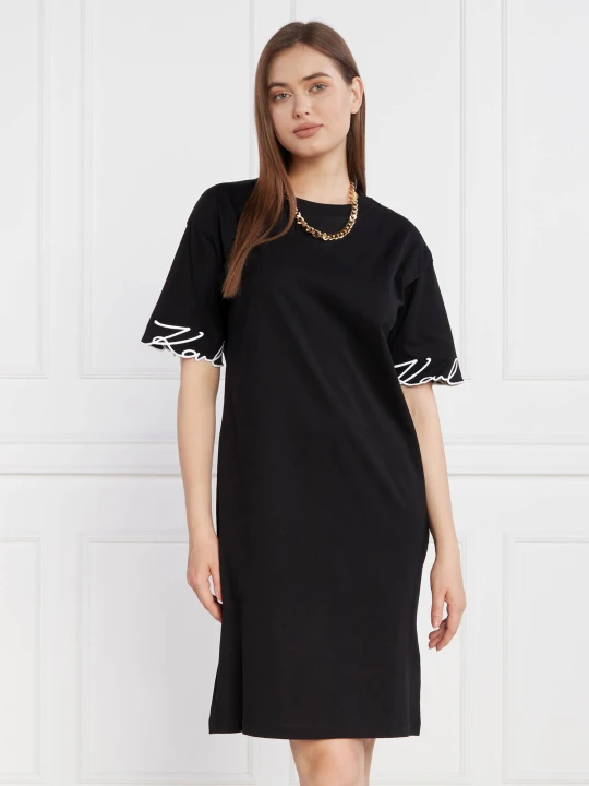 Zdjęcie produktu Karl Lagerfeld Sukienka karl signature slv hem czarny