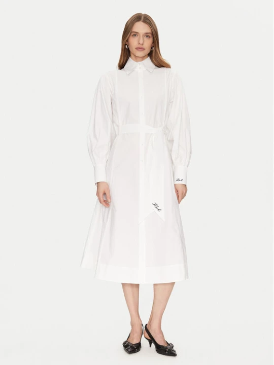 Zdjęcie produktu KARL LAGERFELD Sukienka koszulowa A1W13018 Biały Regular Fit