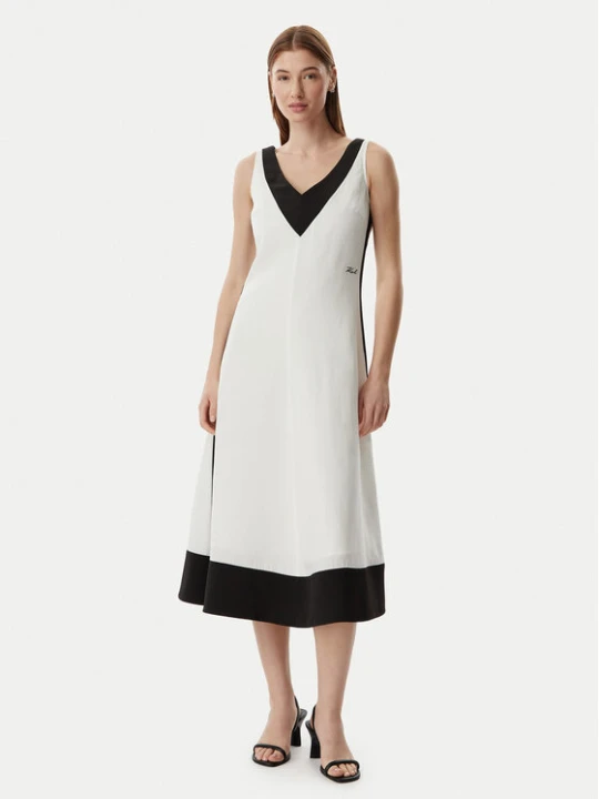 Zdjęcie produktu KARL LAGERFELD Sukienka letnia B2W13026 Kremowy Regular Fit