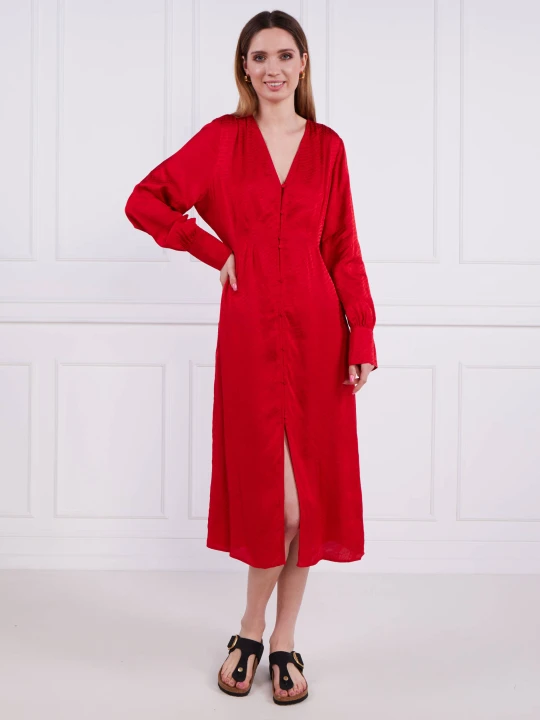 Zdjęcie produktu Karl Lagerfeld Sukienka logo jacquard czerwony