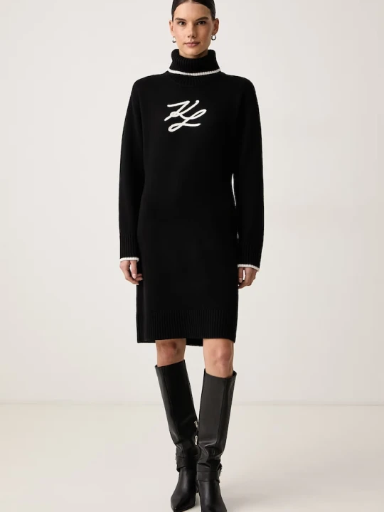 Zdjęcie produktu Karl Lagerfeld sukienka z wełną czarny