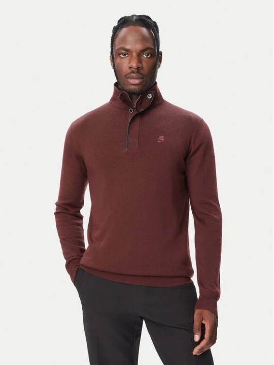 Zdjęcie produktu KARL LAGERFELD Sweter 655005 564399 Bordowy Regular Fit