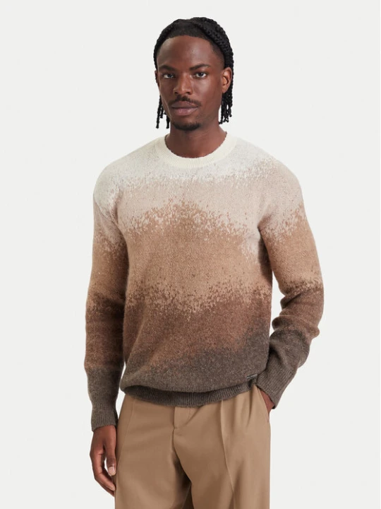 Zdjęcie produktu KARL LAGERFELD Sweter 655025 564307 Brązowy jasny Regular Fit
