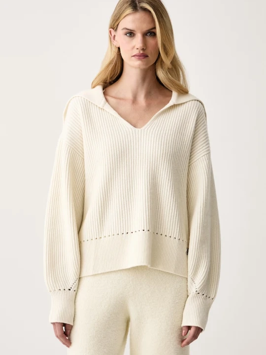 Zdjęcie produktu Karl Lagerfeld sweter damski z wełną beżowy