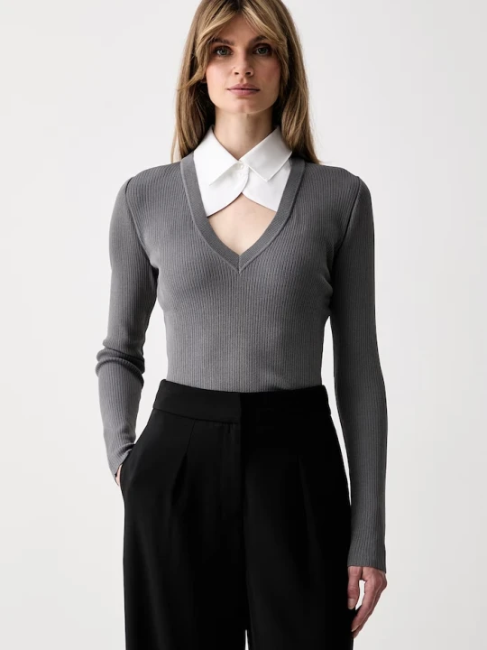Zdjęcie produktu Karl Lagerfeld sweter damski z wiskozą szary