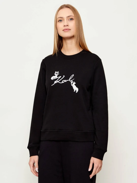 Zdjęcie produktu Karl Lagerfeld Sweter ikon signature | Regular Fit czarny