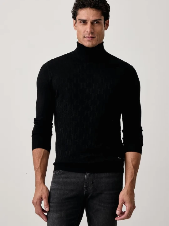 Zdjęcie produktu Karl Lagerfeld sweter męski z wełną czarny