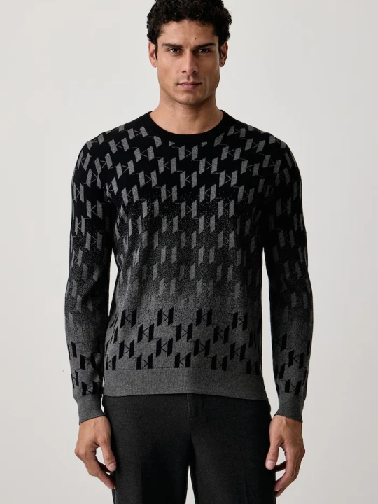 Zdjęcie produktu Karl Lagerfeld sweter męski z wełną czarny
