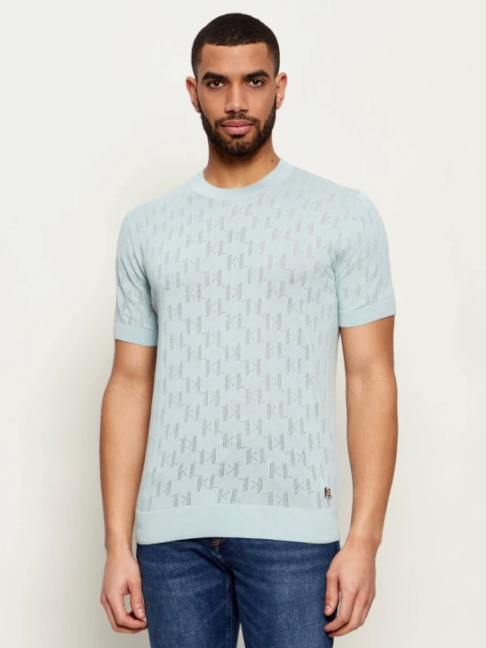 Zdjęcie produktu Karl Lagerfeld Sweter | Slim Fit błękitny