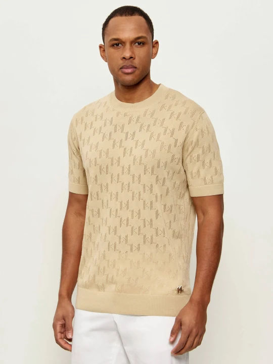 Zdjęcie produktu Karl Lagerfeld Sweter | Slim Fit beżowy