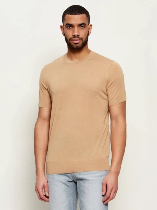 Zdjęcie produktu Karl Lagerfeld Sweter | Slim Fit | z dodatkiem jedwabiu brązowy