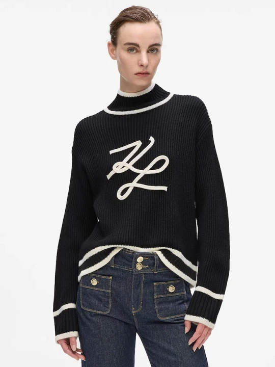 Zdjęcie produktu Karl Lagerfeld sweter wełniany czarny