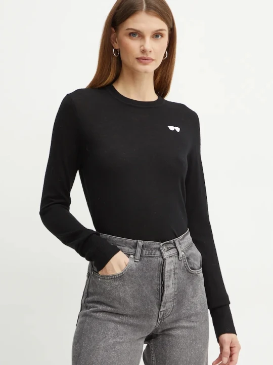 Zdjęcie produktu Karl Lagerfeld sweter wełniany czarny