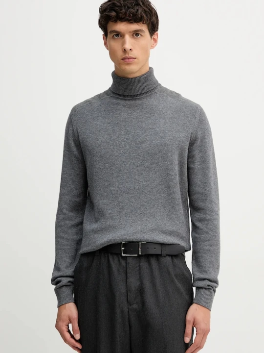 Zdjęcie produktu Karl Lagerfeld sweter z dodatkiem wełny szary