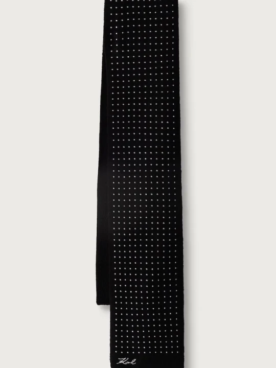 Zdjęcie produktu Karl Lagerfeld szalik damski z dodatkiem wełny czarny