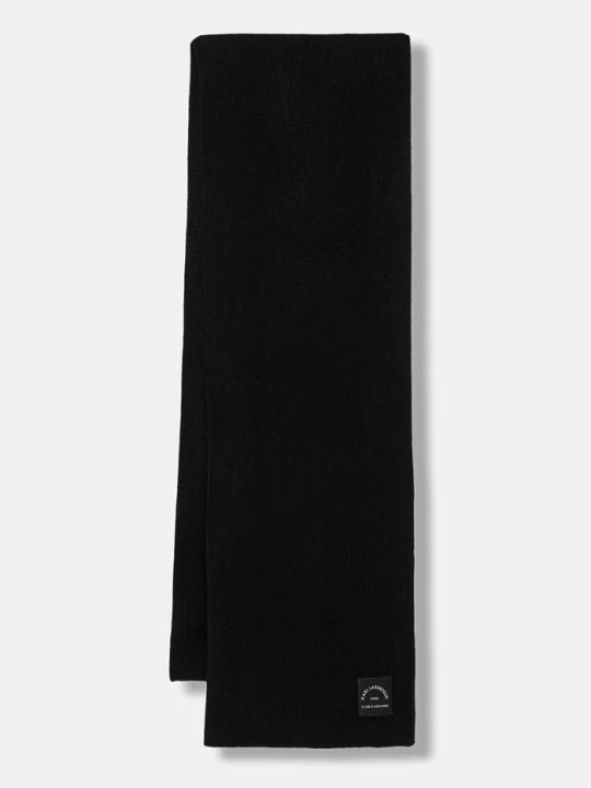 Zdjęcie produktu Karl Lagerfeld szalik damski z dodatkiem wełny K/RSG czarny