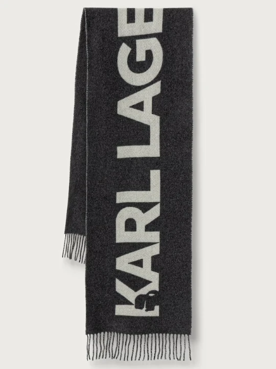 Zdjęcie produktu Karl Lagerfeld szalik damski z wełną K / ESSENTIAL szary