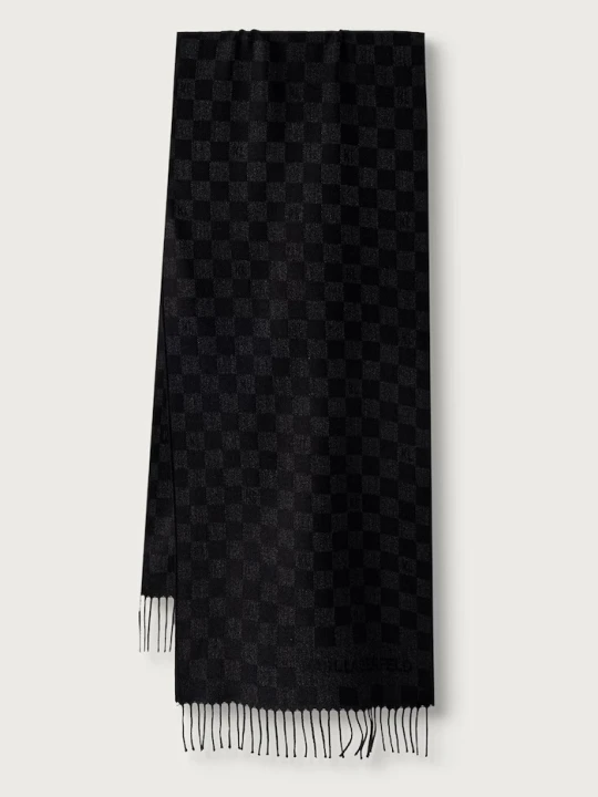 Zdjęcie produktu Karl Lagerfeld szalik męski z wełną czarny