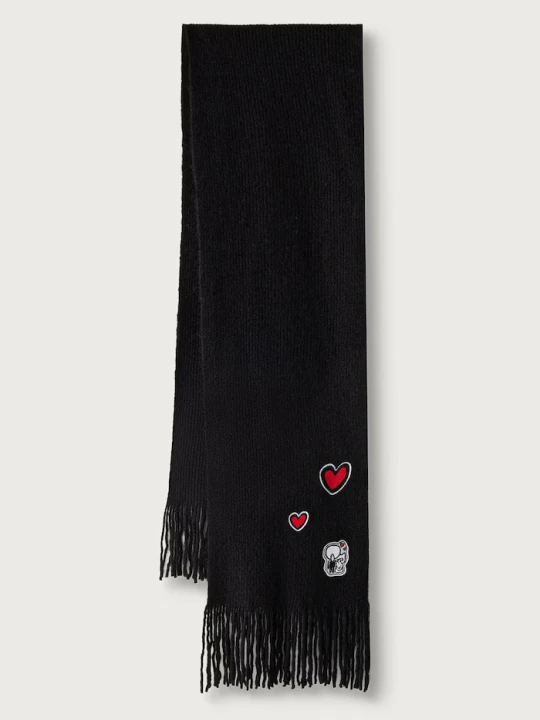 Zdjęcie produktu Karl Lagerfeld szalik z dodatkiem wełny czarny