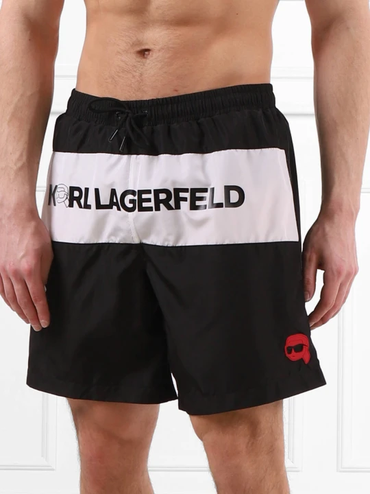 Zdjęcie produktu Karl Lagerfeld Szorty kąpielowe ikonik 2.0 | Regular Fit czarny