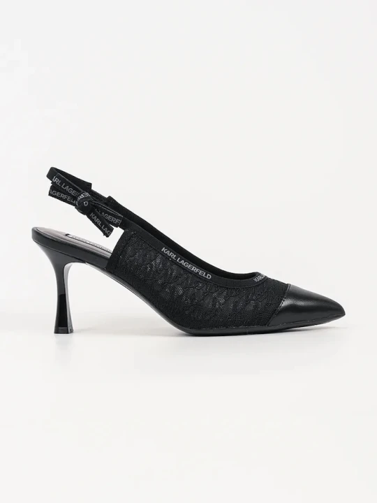 Zdjęcie produktu Karl Lagerfeld szpilki skórzane Sienna czarny