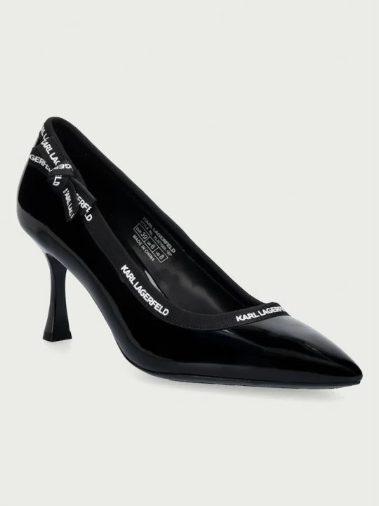 Zdjęcie produktu Karl Lagerfeld szpilki skórzane Sienna czarny