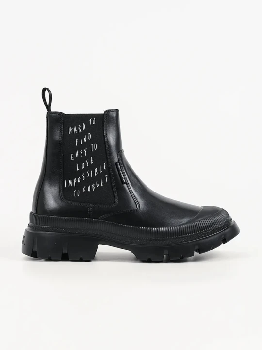 Zdjęcie produktu Karl Lagerfeld sztyblety męskie skórzane Trekka czarny