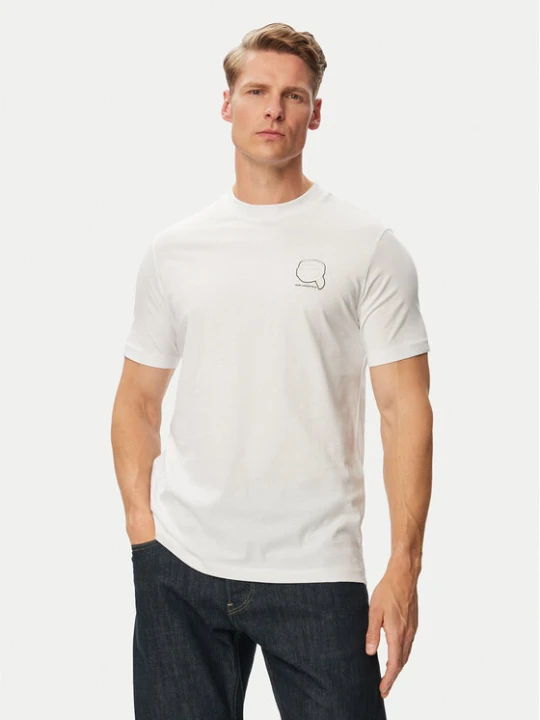 Zdjęcie produktu KARL LAGERFELD T-Shirt 755026 563224 Biały Regular Fit