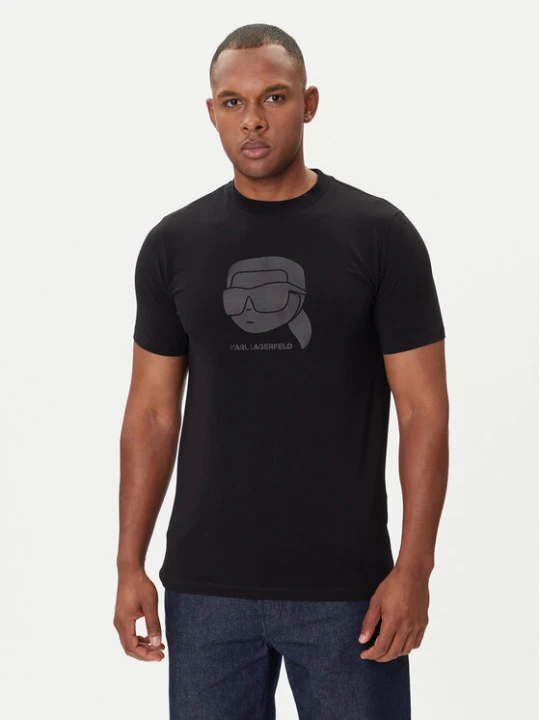 Zdjęcie produktu KARL LAGERFELD T-Shirt 755032 554221 Czarny Regular Fit