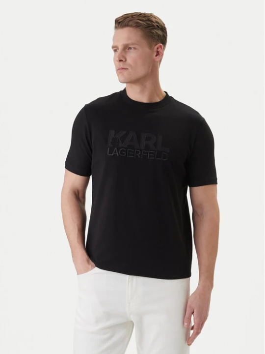 Zdjęcie produktu KARL LAGERFELD T-Shirt 755035 562221 Czarny Regular Fit