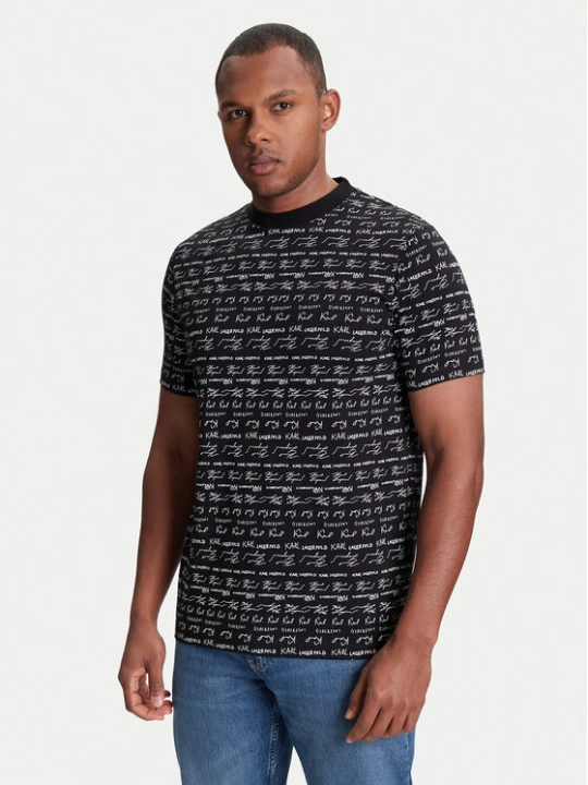Zdjęcie produktu KARL LAGERFELD T-Shirt 755040 553225 Czarny Regular Fit