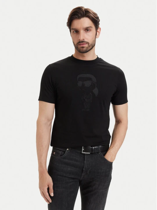 Zdjęcie produktu KARL LAGERFELD T-Shirt 755040 563225 Czarny Regular Fit