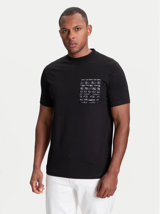 Zdjęcie produktu KARL LAGERFELD T-Shirt 755041 553225 Czarny Regular Fit
